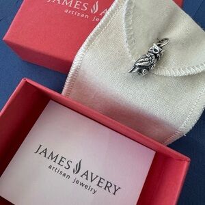 James Avery Silver Owl Necklace